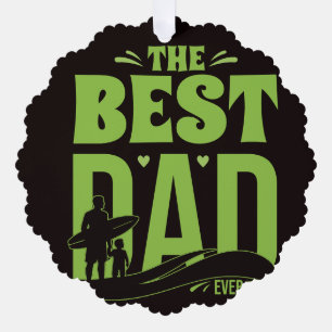 World's Best Dad Tree Decoration Card