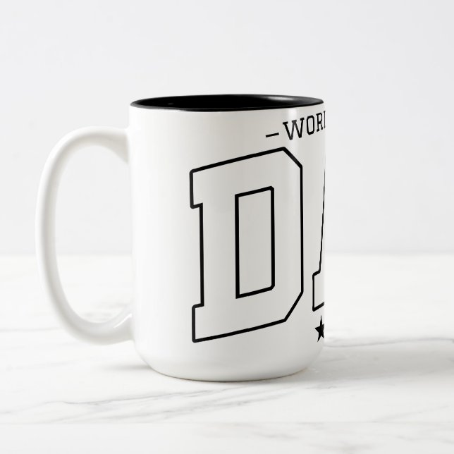 Worlds Best Dad Two-Tone Coffee Mug (Left)