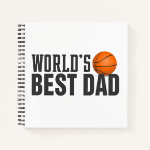 World's Best Dad Typography Basketball   Notebook