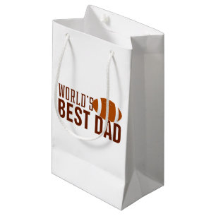 World's Best Dad Typography Football   Gift Bag