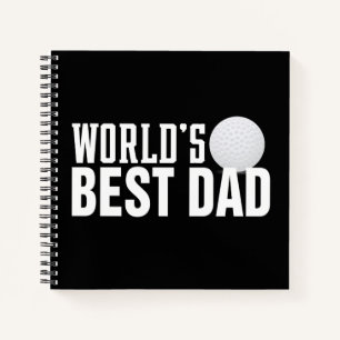 World's Best Dad Typography Golf Notebook