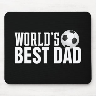 World's Best Dad Typography Soccer Mouse Pad