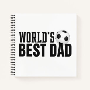 World's Best Dad Typography Soccer   Notebook
