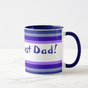World's Best Dad Typography Striped Mug