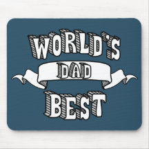 World's Best Dad Typography Text Mousepad