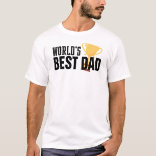 World's Best Dad Typography Trophy   Shirt