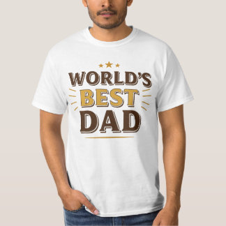World's Best Dad vintage retro font art graphic T-Shirt