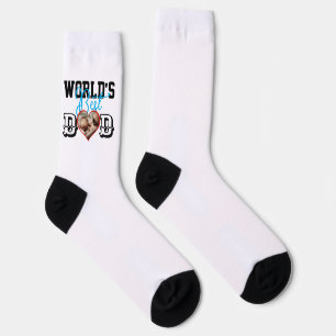 World's Best Dad w/ Photo Glass Socks