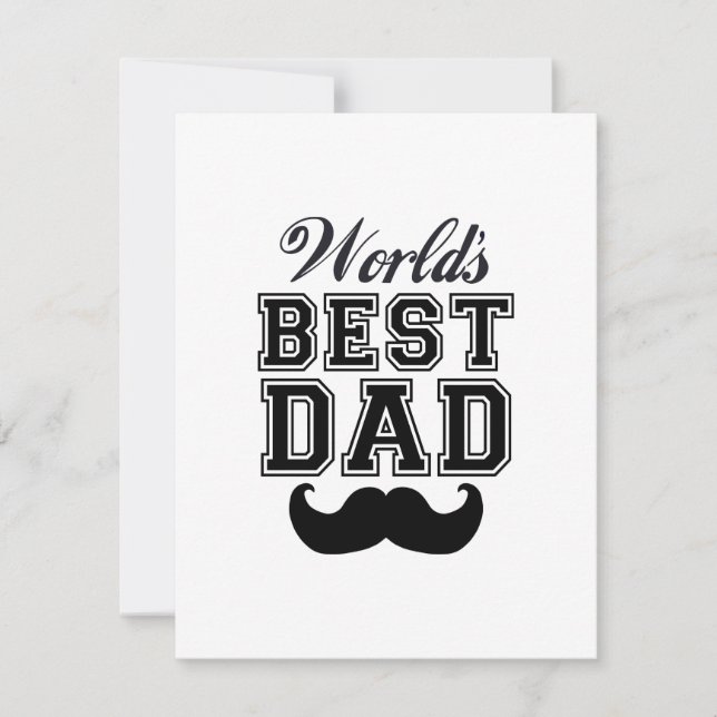 World's best dad with moustache (Front)