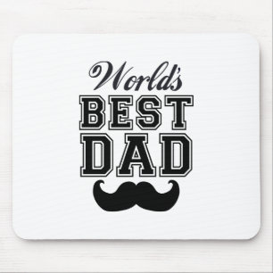World's best dad with moustache mouse mat