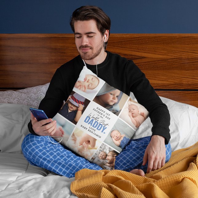 'Worlds Best Daddy' 1st Father's Day Keepsake Cushion (Creator Uploaded)
