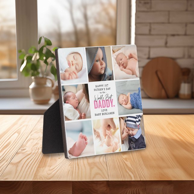 'Worlds Best Daddy' 1st Father's Day Keepsake Plaque (Creator Uploaded)