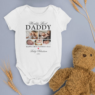 World's Best Daddy 1st Father's Day Photo Baby Bodysuit