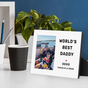 Worlds Best Daddy Custom Family Photo Plaque