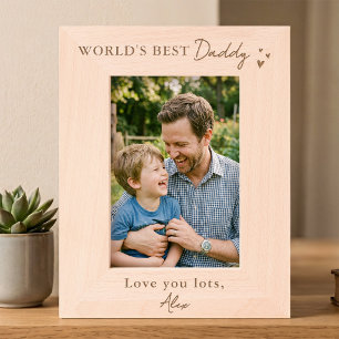 World's Best Daddy Custom Photo Frame Gift For Dad
