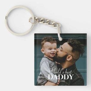 World's Best Daddy Custom Photo Unique Keepsake Key Ring