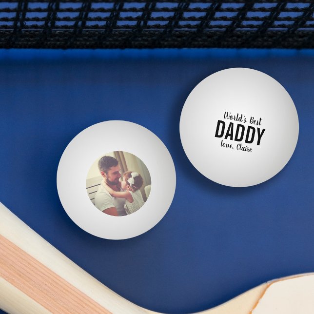 World's Best Daddy Father's Day Photo Ping Pong Ball (Creator Uploaded)