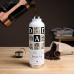 World's Best Daddy Modern Multi Photo Grid Water Bottle<br><div class="desc">Create your very own personalised DAD Water bottle with this modern multi-photo grid collage and text. Design features 6 Photographs in curved corner squares with the text DAD in trendy black blocks that can be changed to any colour. The text reads 'World's Best Daddy' with a cute father quote that...</div>