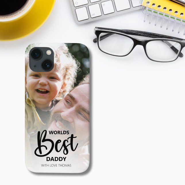 Worlds Best Daddy Modern Photo Collage Case-Mate iPhone Case (Creator Uploaded)
