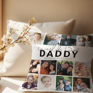 Worlds Best Daddy   Photo Collage Cushion