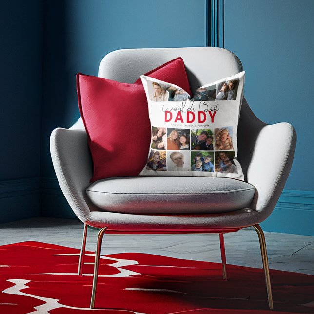 Worlds Best Daddy | Photo Collage Cushion (Creator Uploaded)
