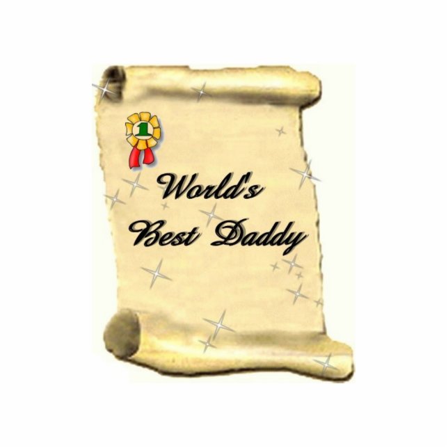World's Best Daddy Standing Photo Sculpture (Front)