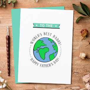 World's Best Daddy Whimsy Globe Father's Day