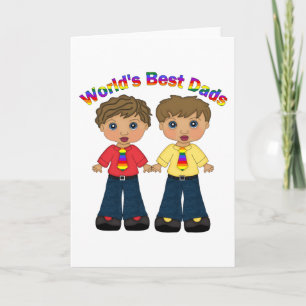 World's Best Dads Gay Pride Gifts and Tees Card