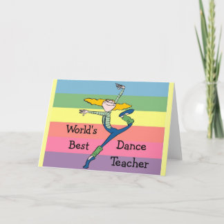 World's best dance teacher merchandise card