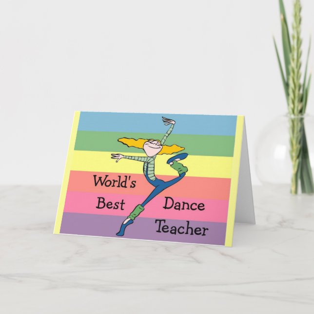 World's best dance teacher merchandise card (Front)
