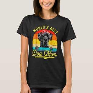 World's Best Dane Dog Mum Retro Mother's Day T-Shirt