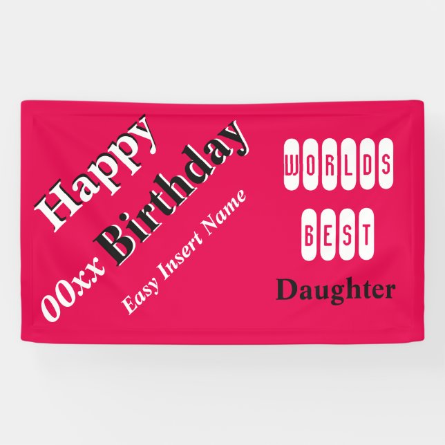 World's Best Daughter Banner (Horizontal)