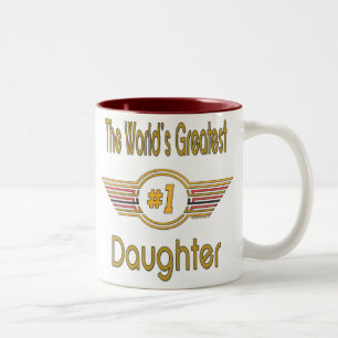 World's Best Daughter Gifts Two-Tone Coffee Mug