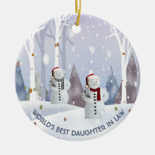 World's Best Daughter In law Christmas Ceramic Tree Decoration