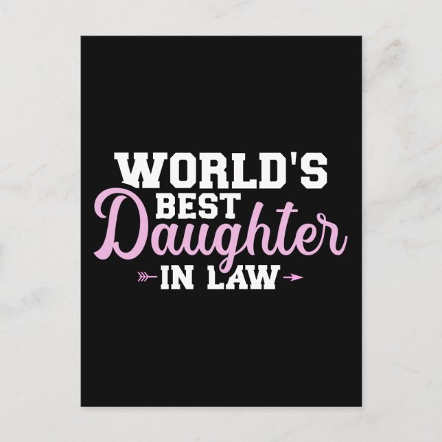 World's best daughter-in-law postcard (Front)