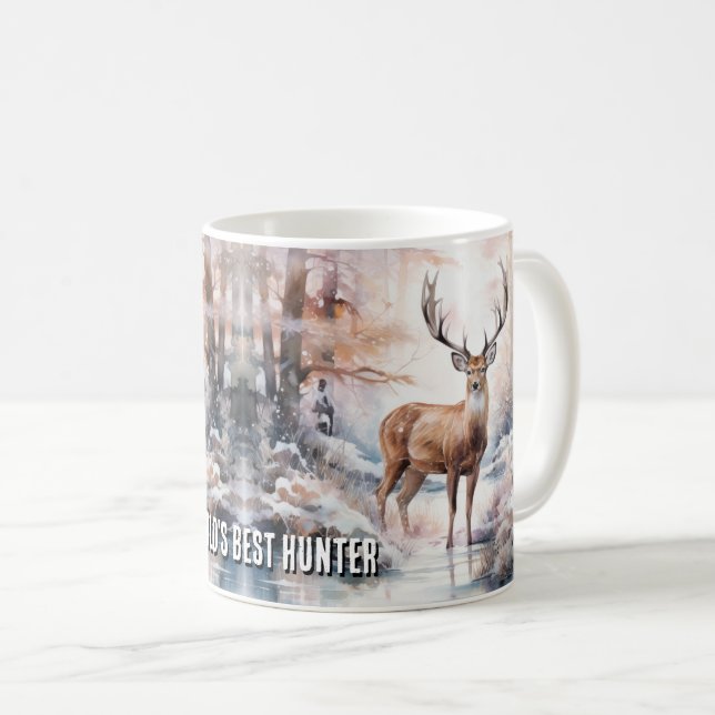 World's Best Deer Hunter Christmas Coffee Mug (Front Right)