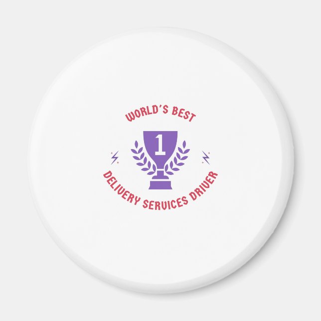 World's best delivery services driver magnet (Front)