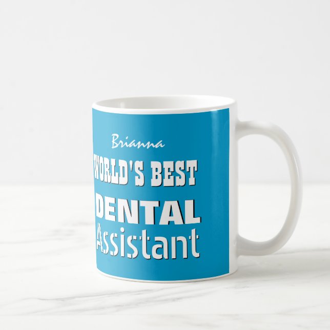 World's Best DENTAL ASSISTANT V03 BLUE Coffee Mug (Right)