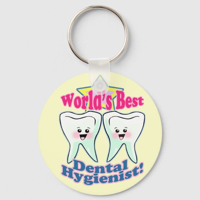 Worlds Best Dental Hygienist Key Ring (Front)
