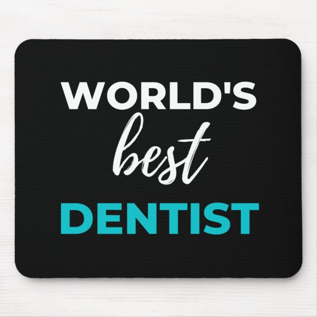 World's Best Dentist Mouse Mat (Front)