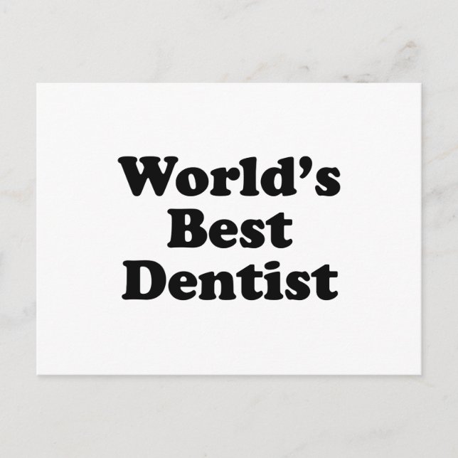 World's Best Dentist Postcard (Front)