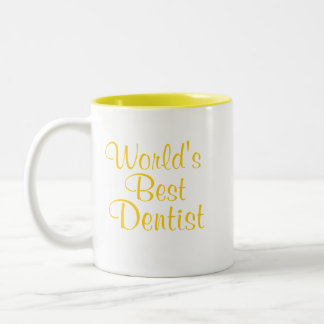 Worlds Best Dentist Two-Tone Coffee Mug
