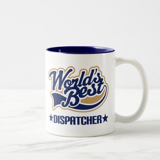Worlds Best Dispatcher Two-Tone Coffee Mug (Right)