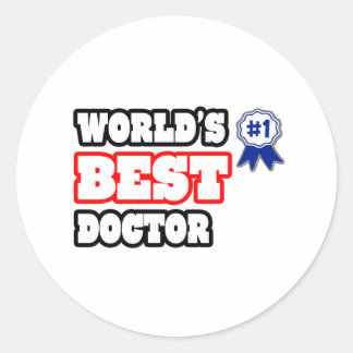World's Best Doctor Classic Round Sticker