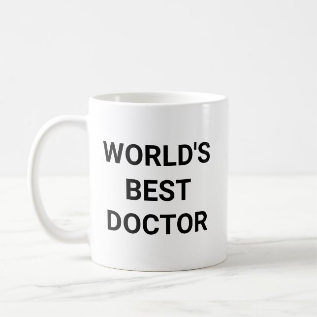 Worlds Best Doctor Funny Career Coworker Gift Coffee Mug (Left)