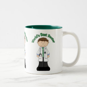 World's Best Doctor Male Two-Tone Coffee Mug