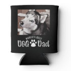 WORLD'S BEST DOG DAD 2 Photos Paw Prints Black