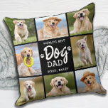 World's Best DOG DAD Custom 8 Photo Collage Cushion<br><div class="desc">World's Best Dog Dad... Surprise your favorite Dog Dad this Father's Day , Birthday or Christmas with this super cute custom pet photo collage pillow. Customize this dog dad photo plaque with your 8 of your dog's favorite photos, and name. Perfect gift for all dog dads and dog lovers. Great...</div>