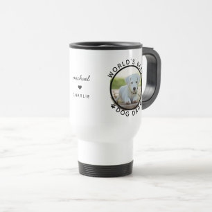 World's Best Dog Dad Custom Name Pet Photo Travel Mug