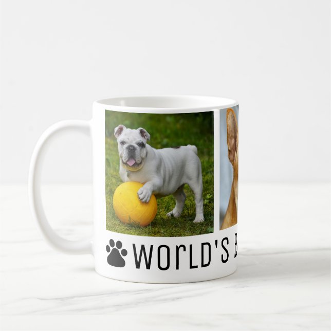 World's Best Dog Dad, Custom Photo  Coffee Mug (Left)
